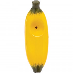 3.5" Banana Ceramic Pipe - Wacky Bowlz [CP110]